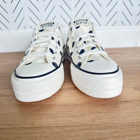 ✨Converse Chuck Taylor Lift Platform Polka Dots 11 Womens Shoes Sneakers A10689C - Picture 3 of 11